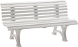 BLOME Parkbank Helgoland 3-Sitzer Kunststoff weiß 1500 mm für Garten und Terrasse