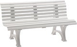 BLOME Parkbank Helgoland 3-Sitzer Kunststoff weiß 1500 mm für Garten und Terrasse