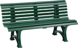 BLOME Parkbank Helgoland 3-Sitzer Kunststoff weiß 1500 mm für Garten und Terrasse