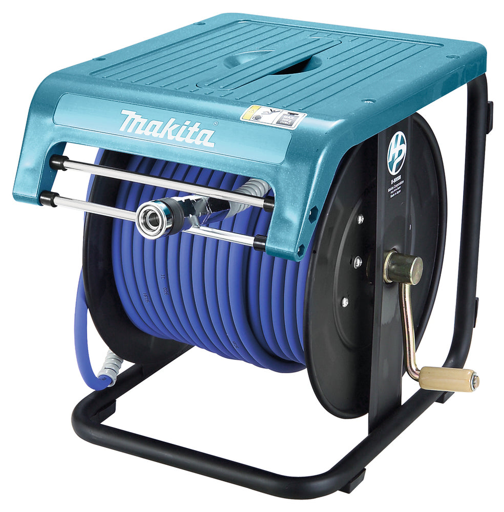 Makita Druckluftschlauch 30 m mit Aufroller – mobil & kompatibel mit Druckluftwerkzeugen - B-80008