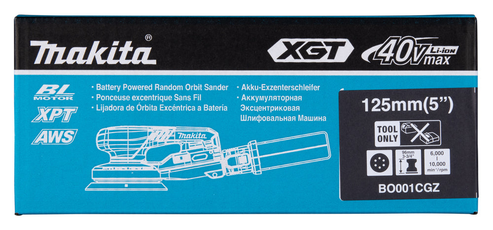 Makita Akku-Exzenterschleifer – AWS, XPT, bürstenlos, konstante Drehzahl - BO001CGZ