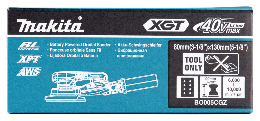 Makita Akku-Schwingschleifer/Exzenterschleifer – XPT, AWS, bürstenlos, variable Geschwindigkeit - BO005CGZ