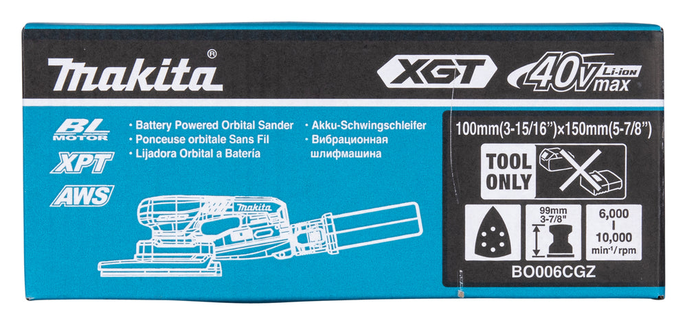 Makita Akku-Schwingschleifer/Exzenterschleifer – XPT, AWS, bürstenlos, variable Geschwindigkeit - BO006CGZ