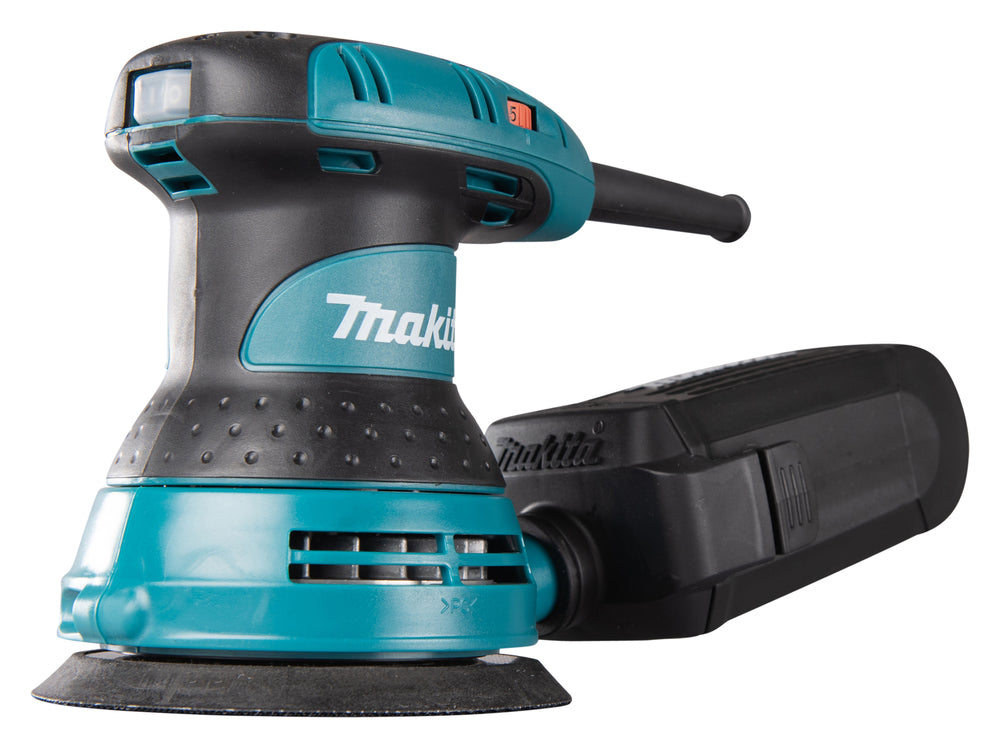 Makita Exzenterschleifer | 123 mm Schleifscheibe, gummierte Handgriffe & Staubabsaugung - BO5031J