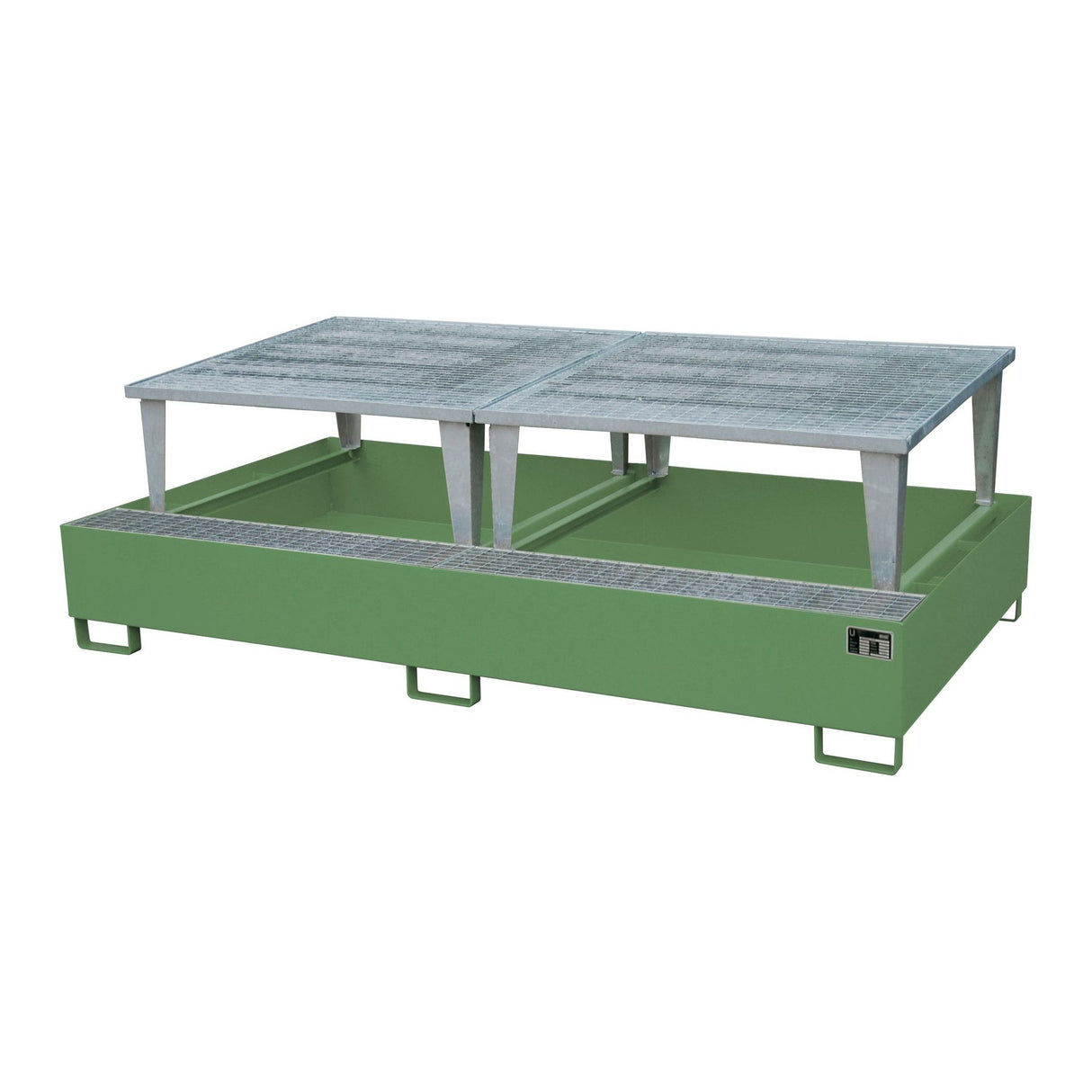 BAUER Südlohn Auffangwanne Typ AWA 1000-2 RAL 6011 Resedagrün - Art.-Nr. 4402-78-0000-4