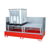 BAUER Südlohn Auffangwanne Typ AWA 1000-2/SW RAL 3000 Feuerrot - Art.-Nr. 4402-78-2000-2