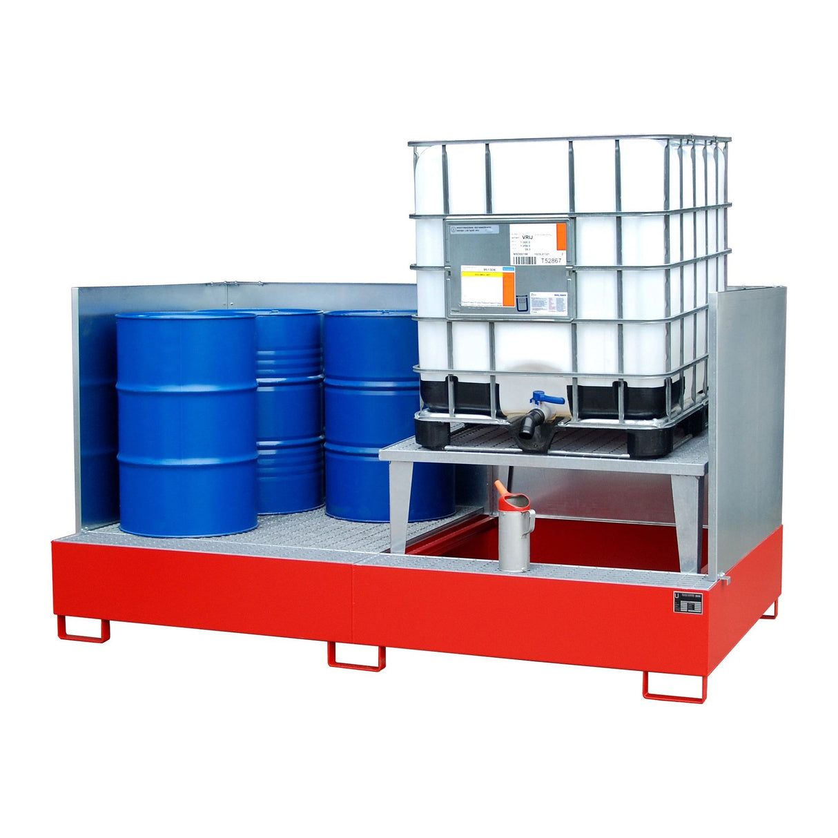 BAUER Südlohn Auffangwanne Typ AWA 21/SW RAL 3000 Feuerrot - Art.-Nr. 4402-80-2000-2