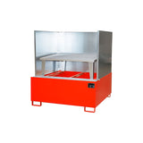 BAUER Südlohn Auffangwanne Typ AWA 1000/SW RAL 3000 Feuerrot - Art.-Nr. 4402-96-2000-2