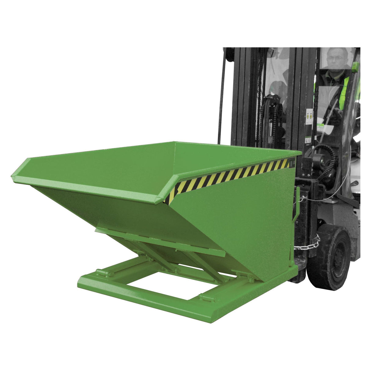BAUER Südlohn Kippbehälter Typ NK 100 RAL 6011 Resedagrün - Art.-Nr. 4412-04-0000-4