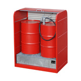 BAUER Südlohn Gefahrstoff-Rollladenschrank Typ RSG-1 RAL 3000 Feuerrot - Art.-Nr. 4416-30-0000-2