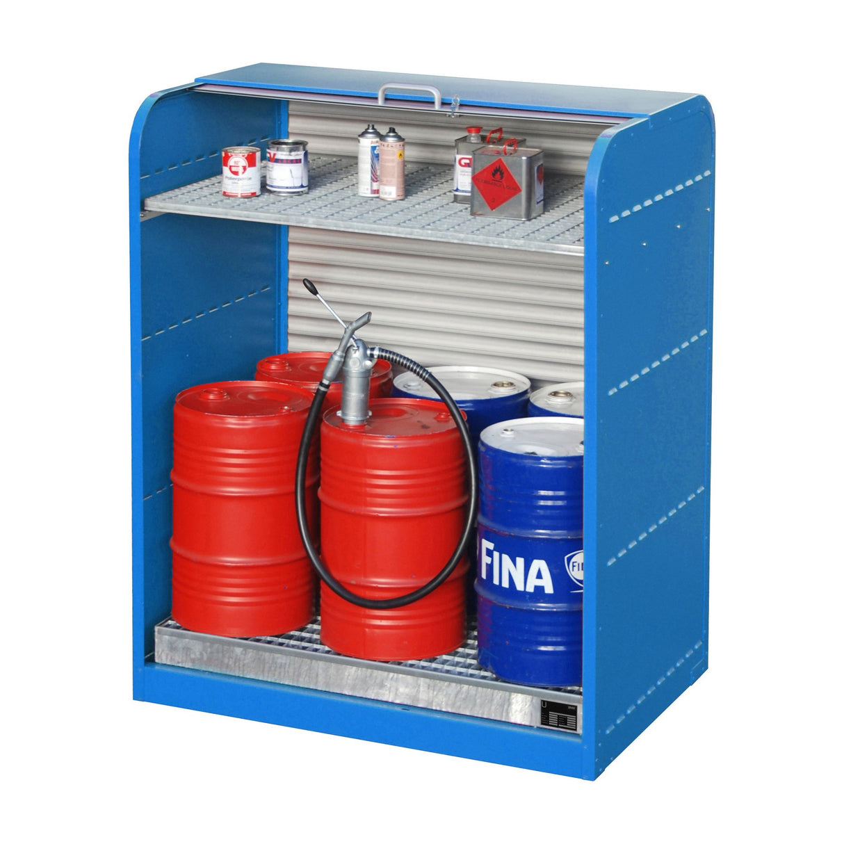 BAUER Südlohn Gefahrstoff-Rollladenschrank Typ RSG-2 RAL 5012 Lichtblau - Art.-Nr. 4416-30-1000-3