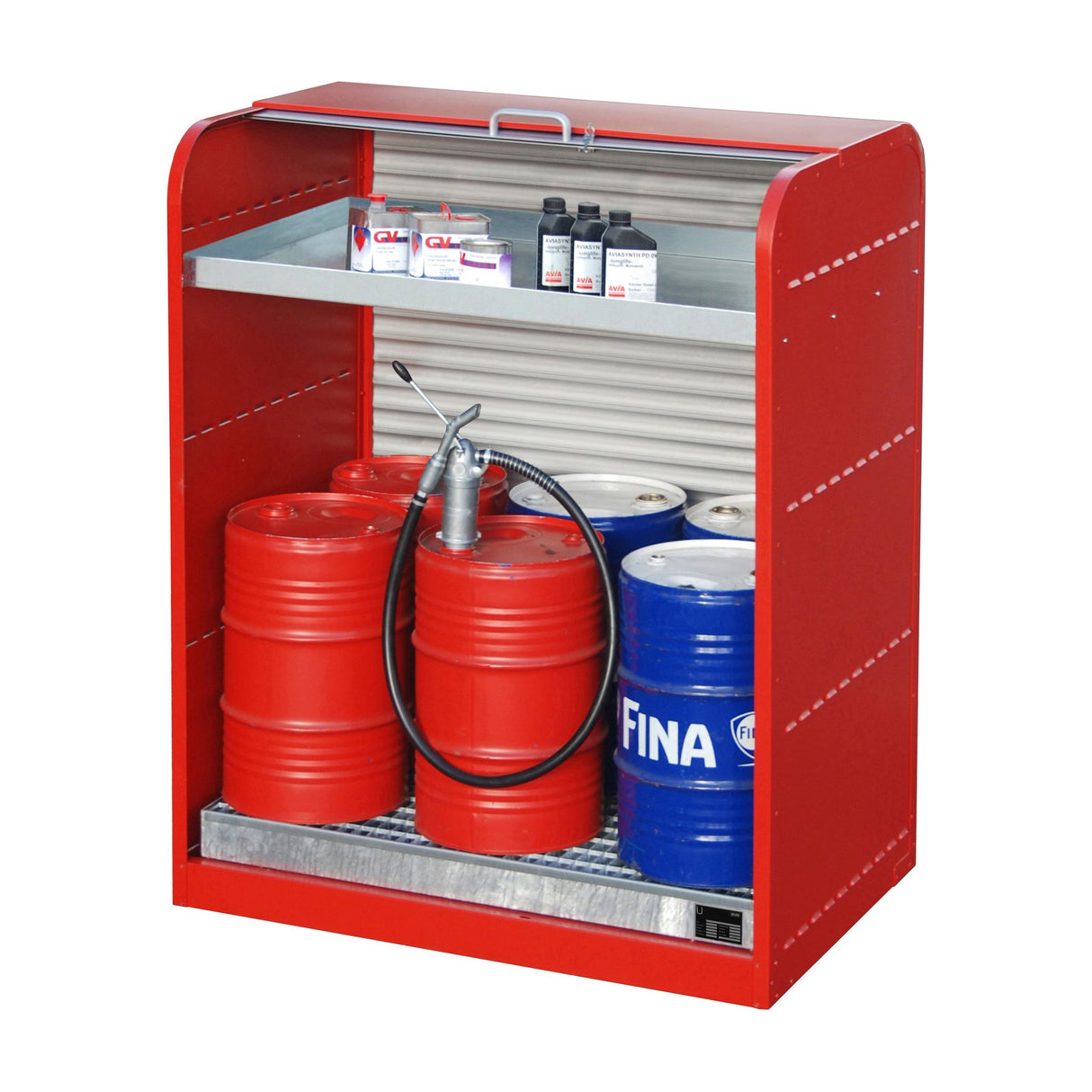 BAUER Südlohn Gefahrstoff-Rollladenschrank Typ RSG-3 RAL 3000 Feuerrot - Art.-Nr. 4416-30-2000-2