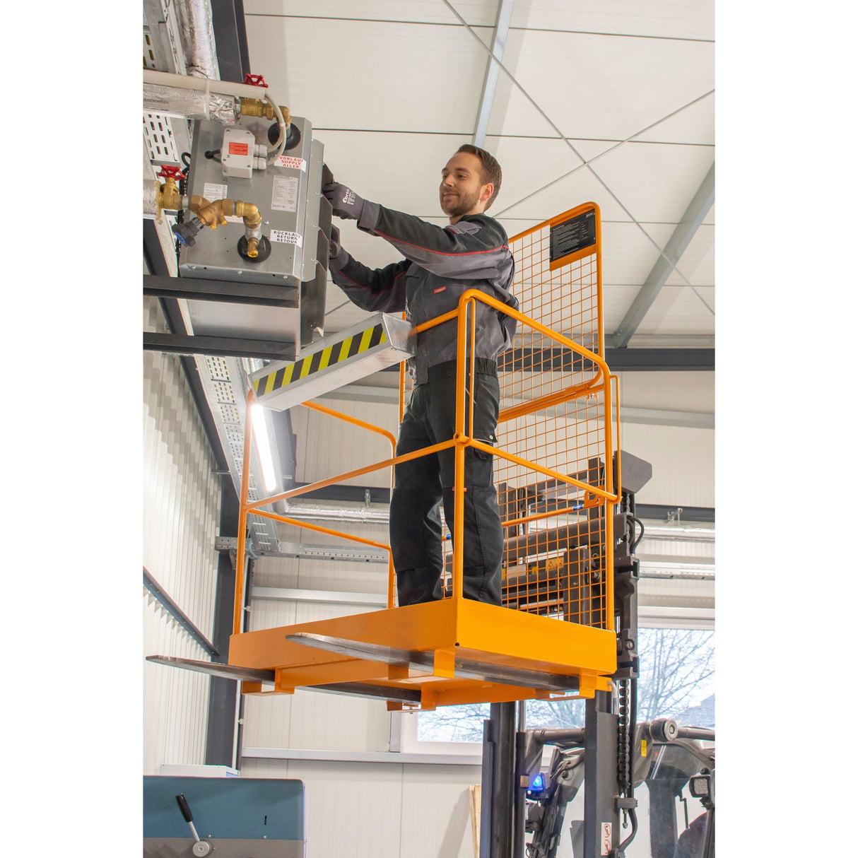 BAUER Südlohn Sicherheitskorb Typ SIKO-G RAL 2000 Gelborange - Art.-Nr. 4427-40-0000-1