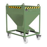 BAUER Südlohn Silobehälter Typ SR-D 375 RAL 6011 Resedagrün - Art.-Nr. 4437-11-0000-4