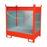 BAUER Südlohn Fass-Stapelpalette Typ FSP-2 G RAL 3000 Feuerrot - Art.-Nr. 4442-01-0000-2