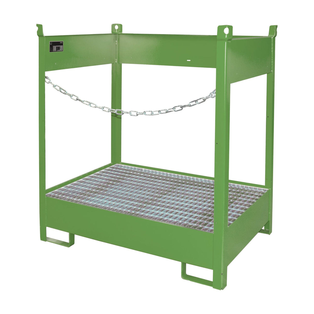 BAUER Südlohn Fass-Stapelpalette Typ FSP-2 RAL 6011 Resedagrün - Art.-Nr. 4442-04-0000-4