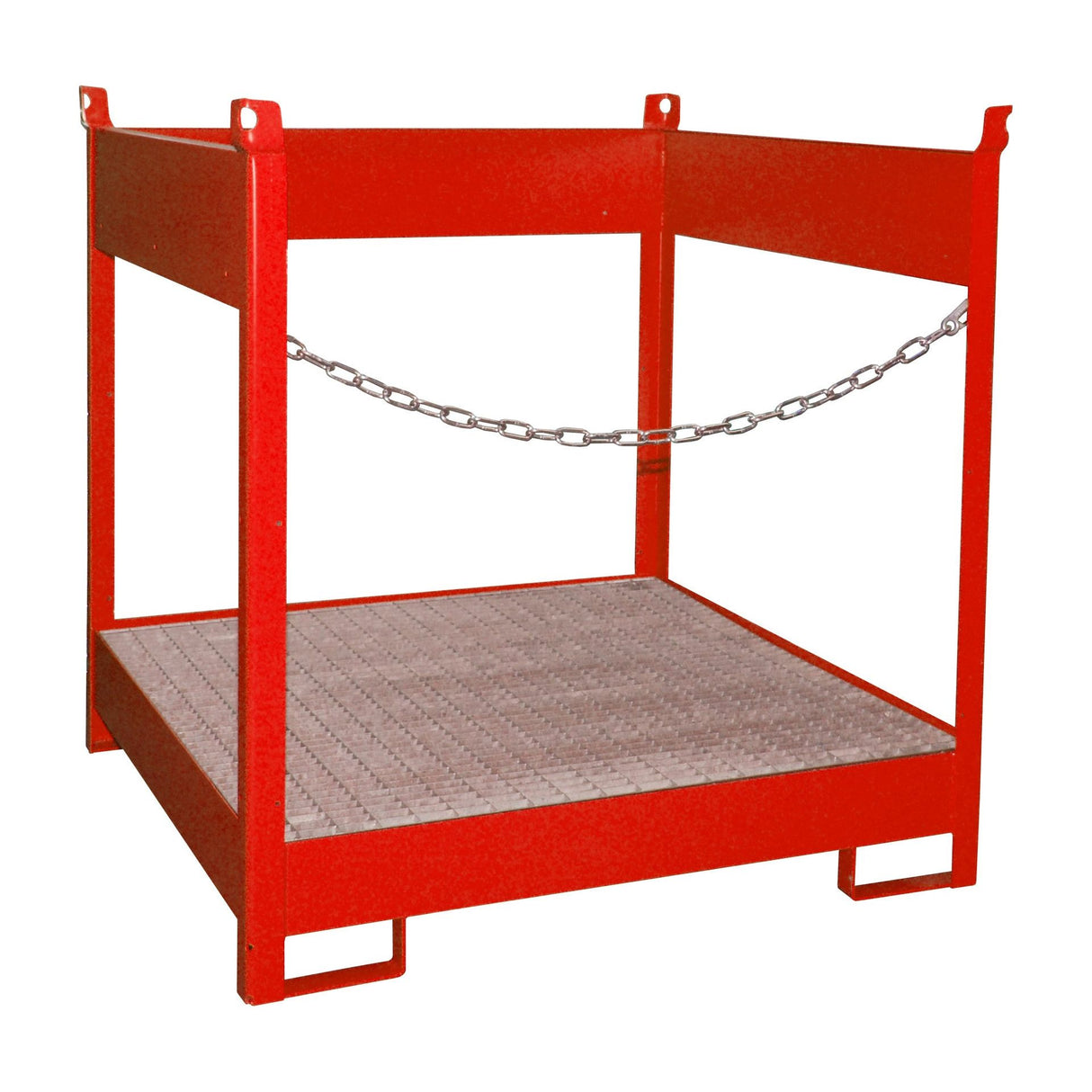 BAUER Südlohn Fass-Stapelpalette Typ FSP-4 RAL 3000 Feuerrot - Art.-Nr. 4442-05-0000-2