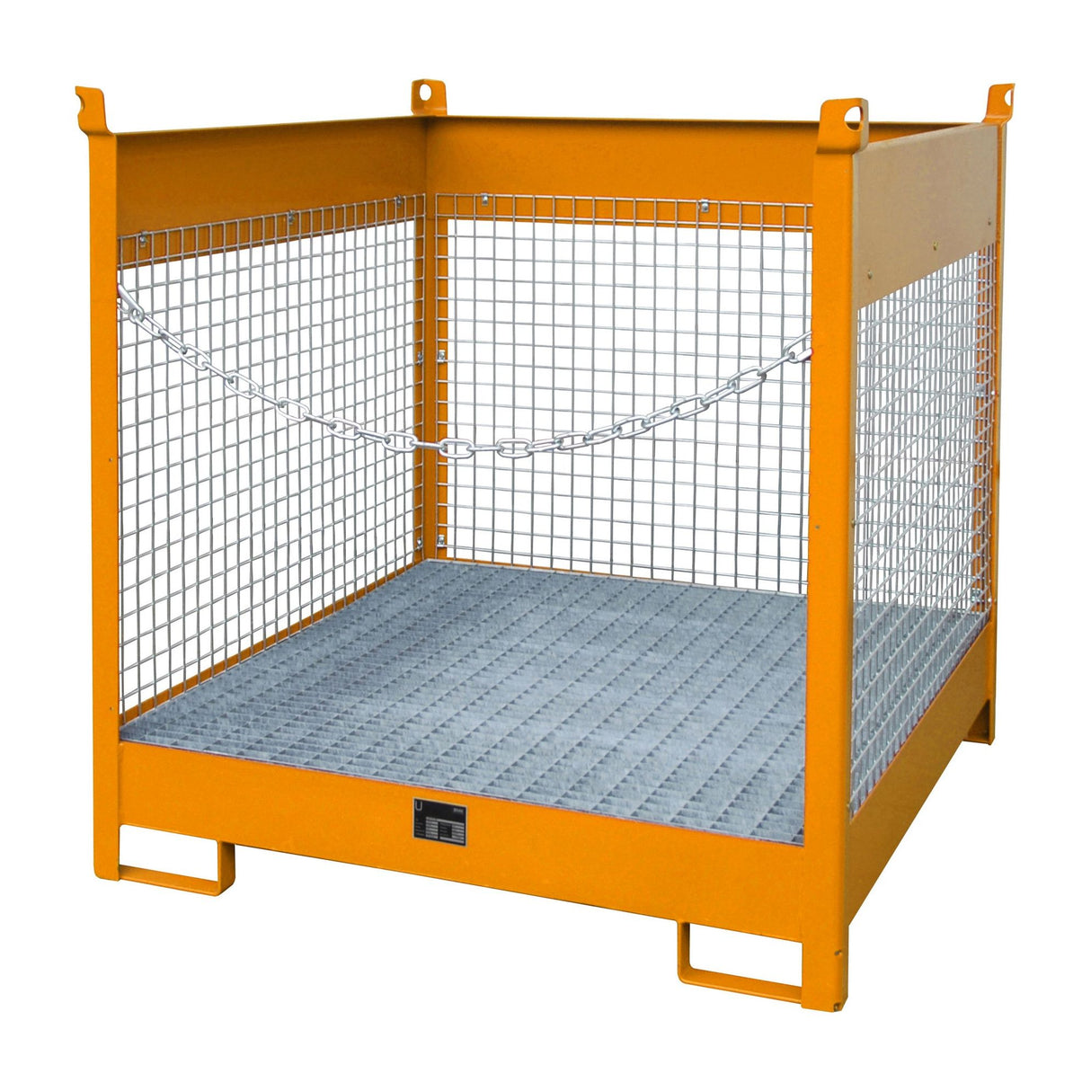 BAUER Südlohn Fass-Stapelpalette Typ FSP-4 D RAL 2000 Gelborange - Art.-Nr. 4442-08-0000-1