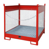 BAUER Südlohn Fass-Stapelpalette Typ FSP-4 D RAL 3000 Feuerrot - Art.-Nr. 4442-08-0000-2