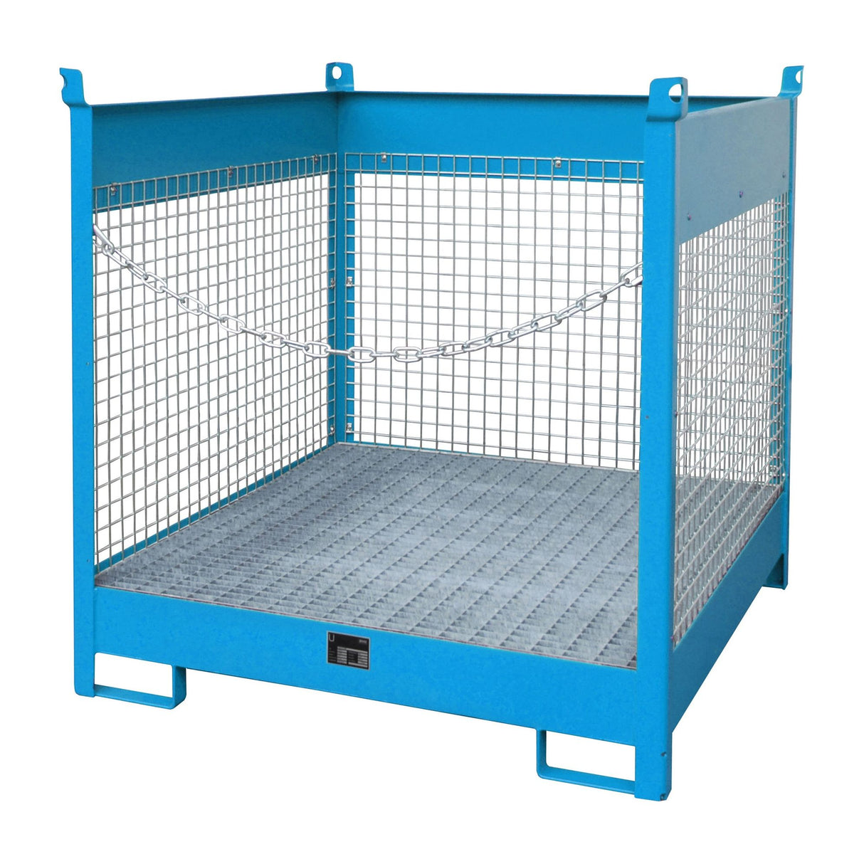 BAUER Südlohn Fass-Stapelpalette Typ FSP-4 D RAL 5012 Lichtblau - Art.-Nr. 4442-08-0000-3