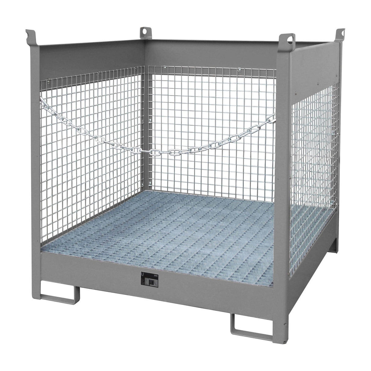 BAUER Südlohn Fass-Stapelpalette Typ FSP-4 D RAL 7005 Mausgrau - Art.-Nr. 4442-08-0000-5