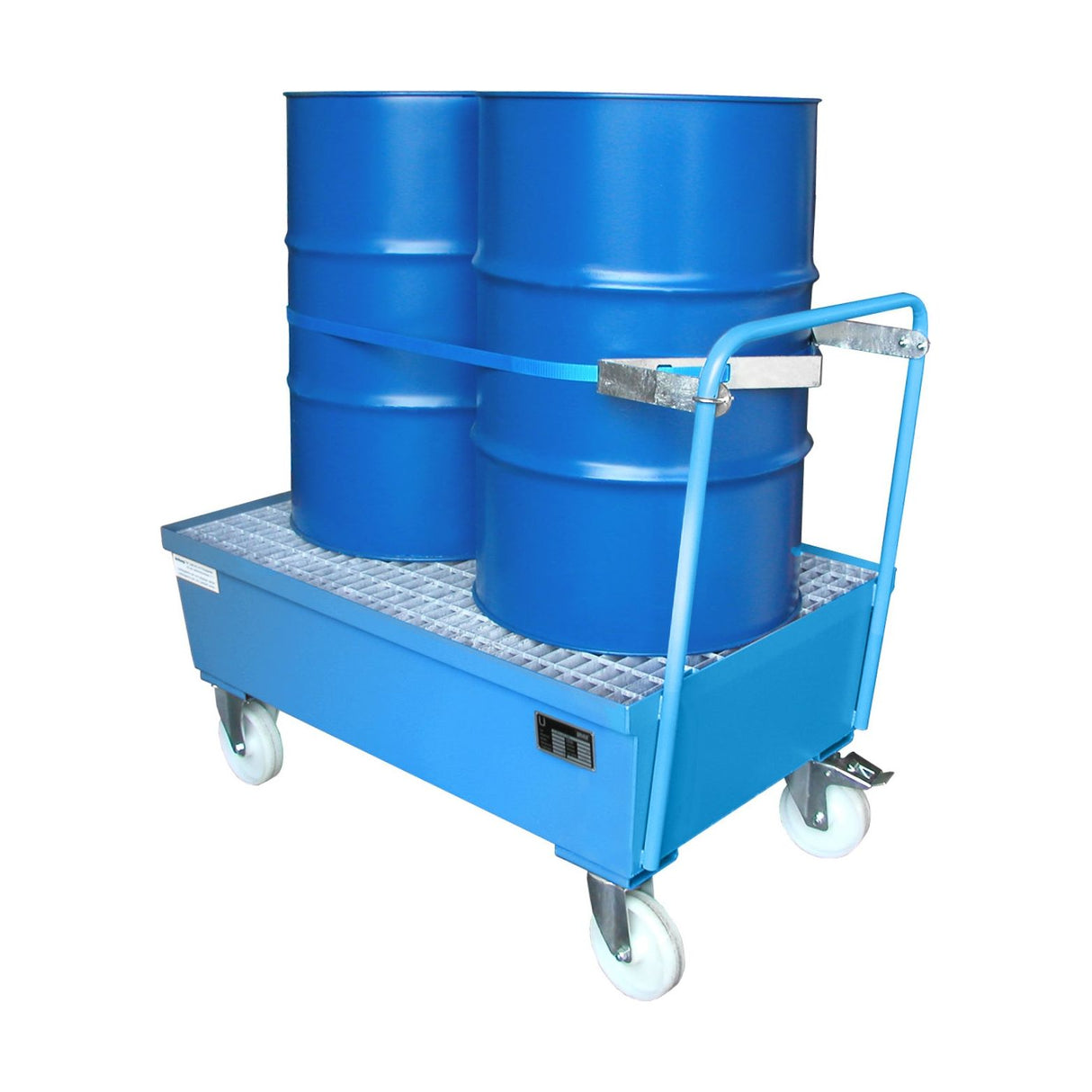 BAUER Südlohn Fahrbare Auffangwanne Auffangwanne Typ AW-F 2 RAL 5012 Lichtblau - Art.-Nr. 4447-22-0000-3