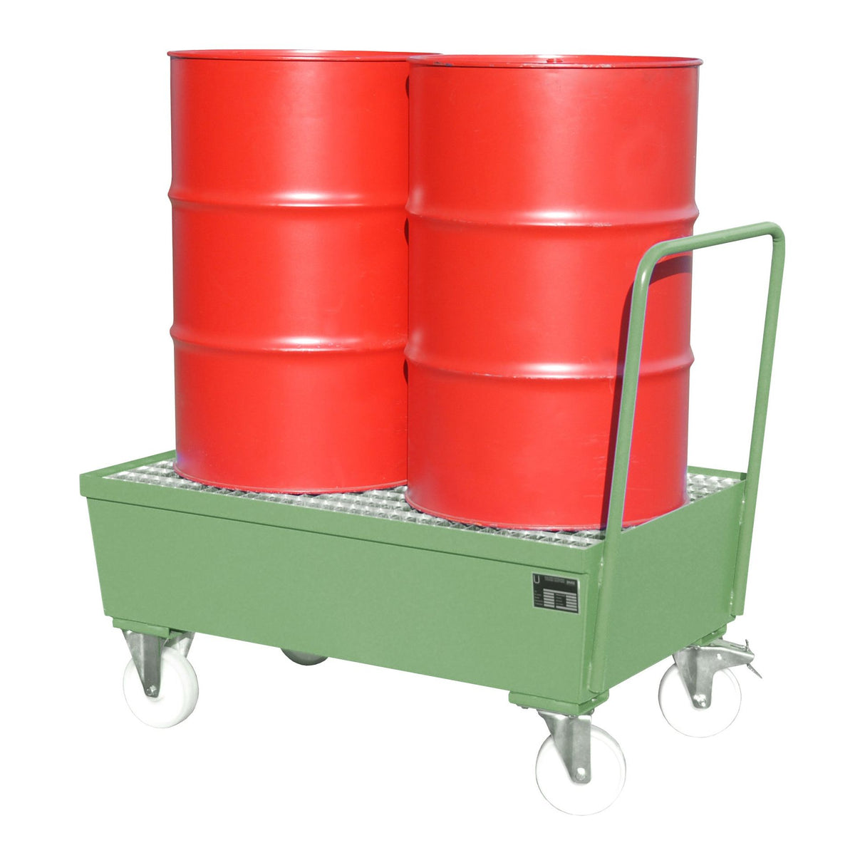 BAUER Südlohn Fahrbare Auffangwanne Auffangwanne Typ AW-F 2 RAL 6011 Resedagrün - Art.-Nr. 4447-22-0000-4