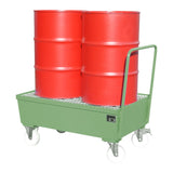 BAUER Südlohn Fahrbare Auffangwanne Auffangwanne Typ AW-F 2 RAL 6011 Resedagrün - Art.-Nr. 4447-22-0000-4