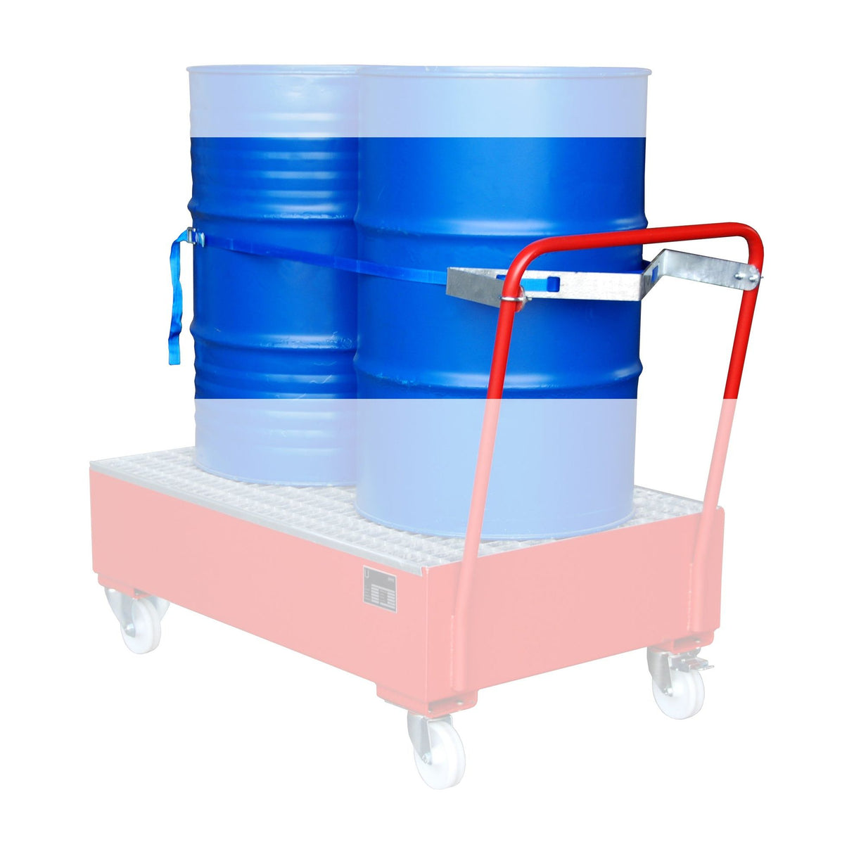 BAUER Südlohn Fasshalterung mit Spanngurt für 2 x 200 Liter Fässer - Art.-Nr. 4447-22-0200