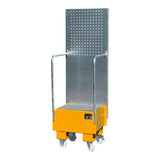 BAUER Südlohn Fahrbare Auffangwanne mit Lochplattenwand Typ LPW 60-1 RAL 2000 Gelborange - Art.-Nr. 4447-55-0000-1