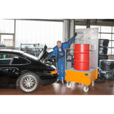 BAUER Südlohn Fahrbare Auffangwanne mit Lochplattenwand Typ LPW 200-1 RAL 2000 Gelborange - Art.-Nr. 4447-58-0000-1