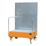 BAUER Südlohn Fahrbare Auffangwanne mit Lochplattenwand Typ LPW 200-2 RAL 2000 Gelborange - Art.-Nr. 4447-59-0000-1