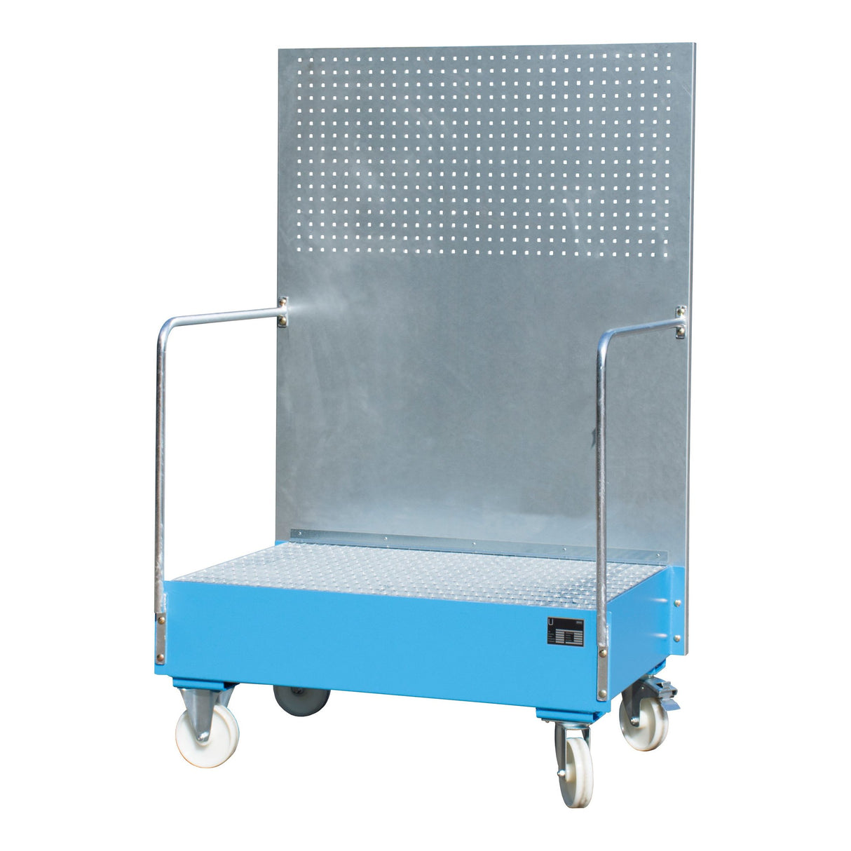 BAUER Südlohn Fahrbare Auffangwanne mit Lochplattenwand Typ LPW 200-2 RAL 5012 Lichtblau - Art.-Nr. 4447-59-0000-3