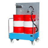 BAUER Südlohn Fahrbare Auffangwanne mit Lochplattenwand Typ LPW 200-2 RAL 5012 Lichtblau - Art.-Nr. 4447-59-0000-3