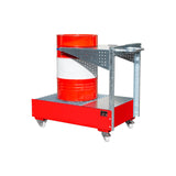 BAUER Südlohn Fahrbare Auffangwanne mit Lochplattenwand Typ LPW 200-4 RAL 3000 Feuerrot - Art.-Nr. 4447-61-0000-2