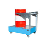 BAUER Südlohn Fahrbare Auffangwanne mit Lochplattenwand Typ LPW 200-4 RAL 5012 Lichtblau - Art.-Nr. 4447-61-0000-3