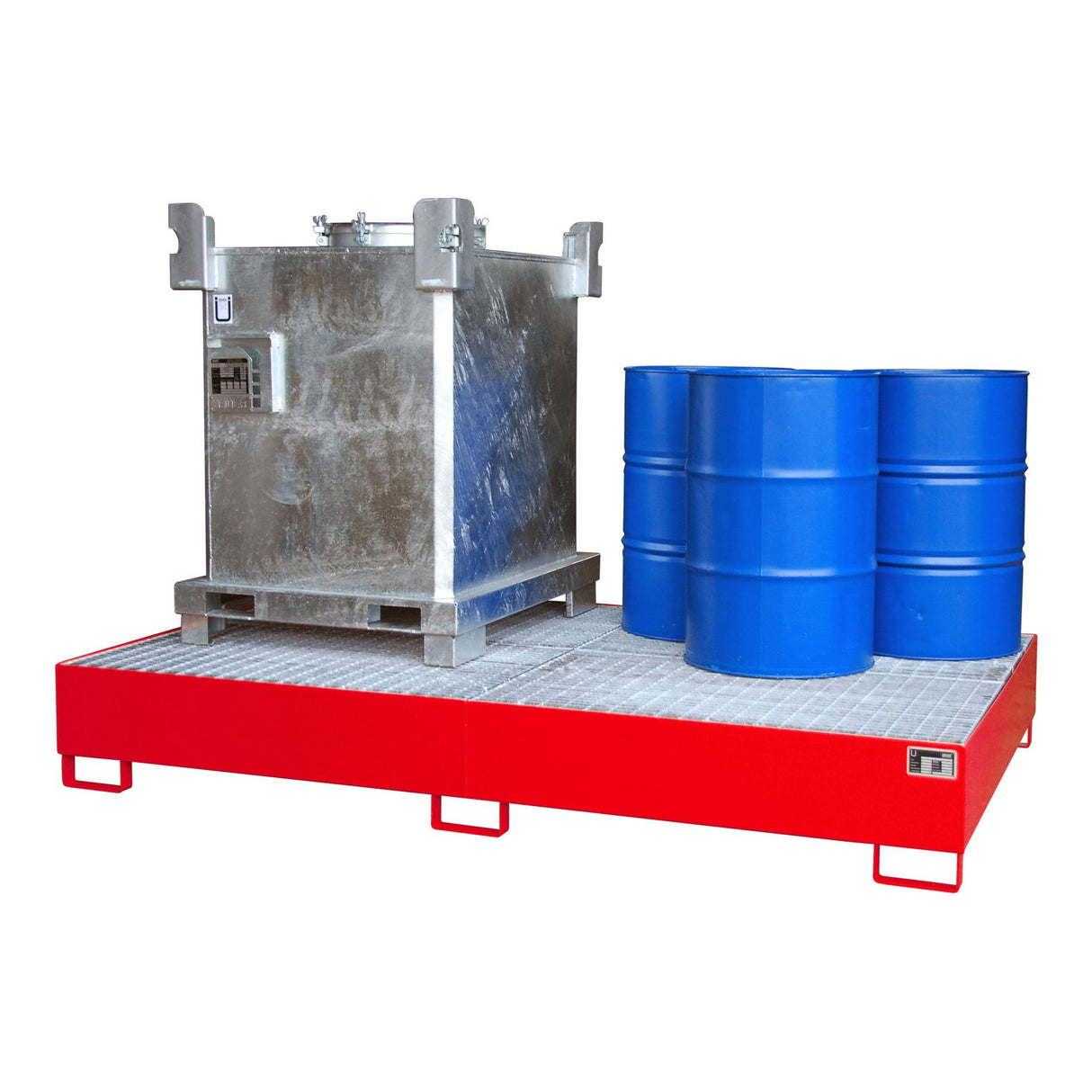 BAUER Südlohn Auffangwanne Typ AW 1000-10F RAL 3000 Feuerrot - Art.-Nr. 4471-70-0000-2