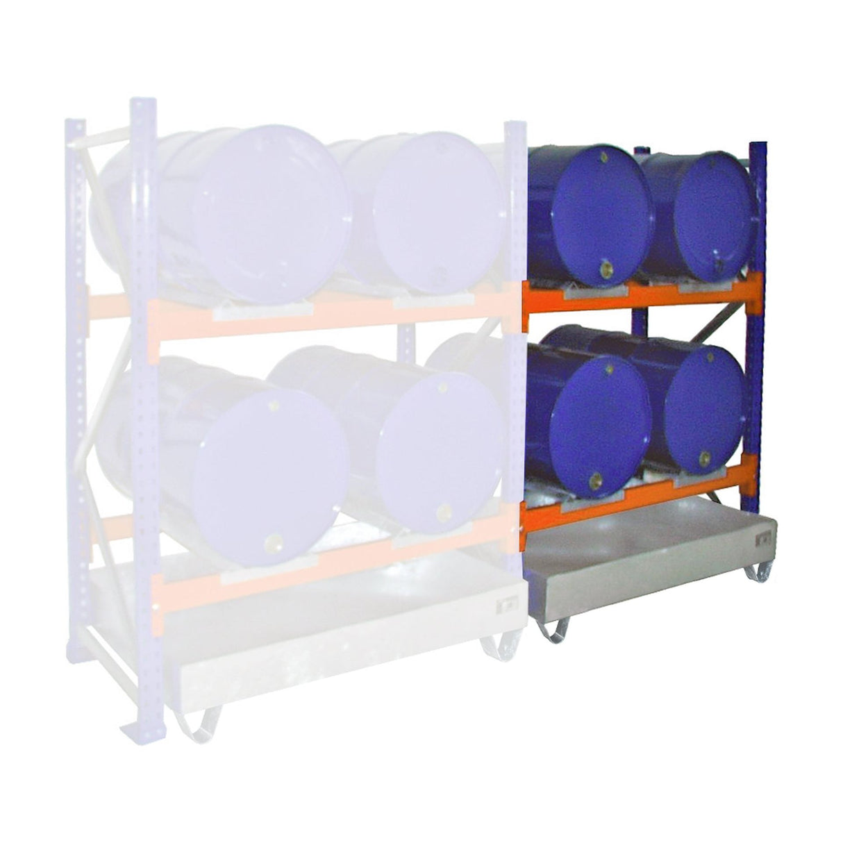 BAUER Südlohn Fassregal mit Auffangwanne Fassregale mit Auffangwannen 3000 Typ 3001 - Art.-Nr. 4473-04-0000-7