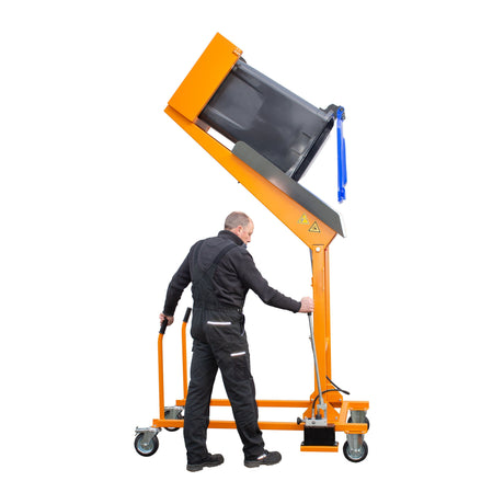 BAUER Südlohn Mülltonnen-Kippstation Typ MKS-H RAL 2000 Gelborange - Art.-Nr. 4476-08-0000-1