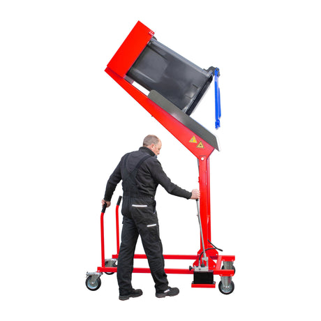 BAUER Südlohn Mülltonnen-Kippstation Typ MKS-H RAL 3000 Feuerrot - Art.-Nr. 4476-08-0000-2