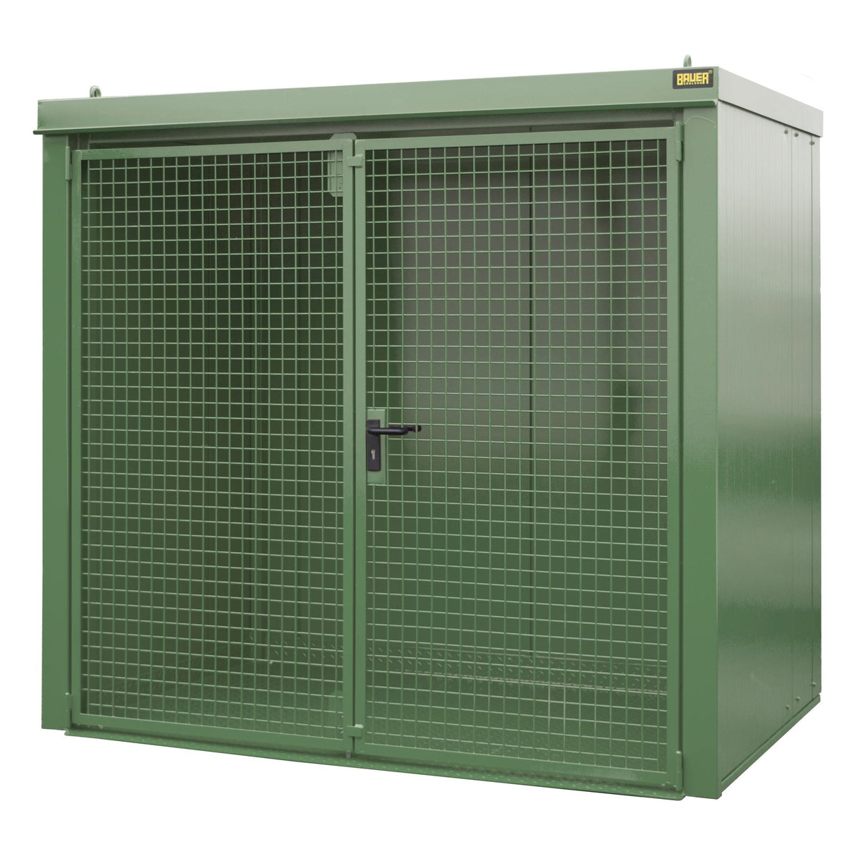 BAUER Südlohn Gasflaschen-Container Typ GFC-B M3 RAL 6011 Resedagrün - Art.-Nr. 4477-33-0000-4