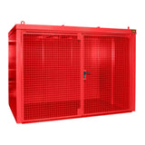 BAUER Südlohn Gasflaschen-Container Typ GFC-B M5 RAL 3000 Feuerrot - Art.-Nr. 4477-35-0000-2