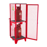 BAUER Südlohn Gasflaschen-Depot Typ GFD-R 2 RAL 3000 Feuerrot - Art.-Nr. 4495-01-0000-2