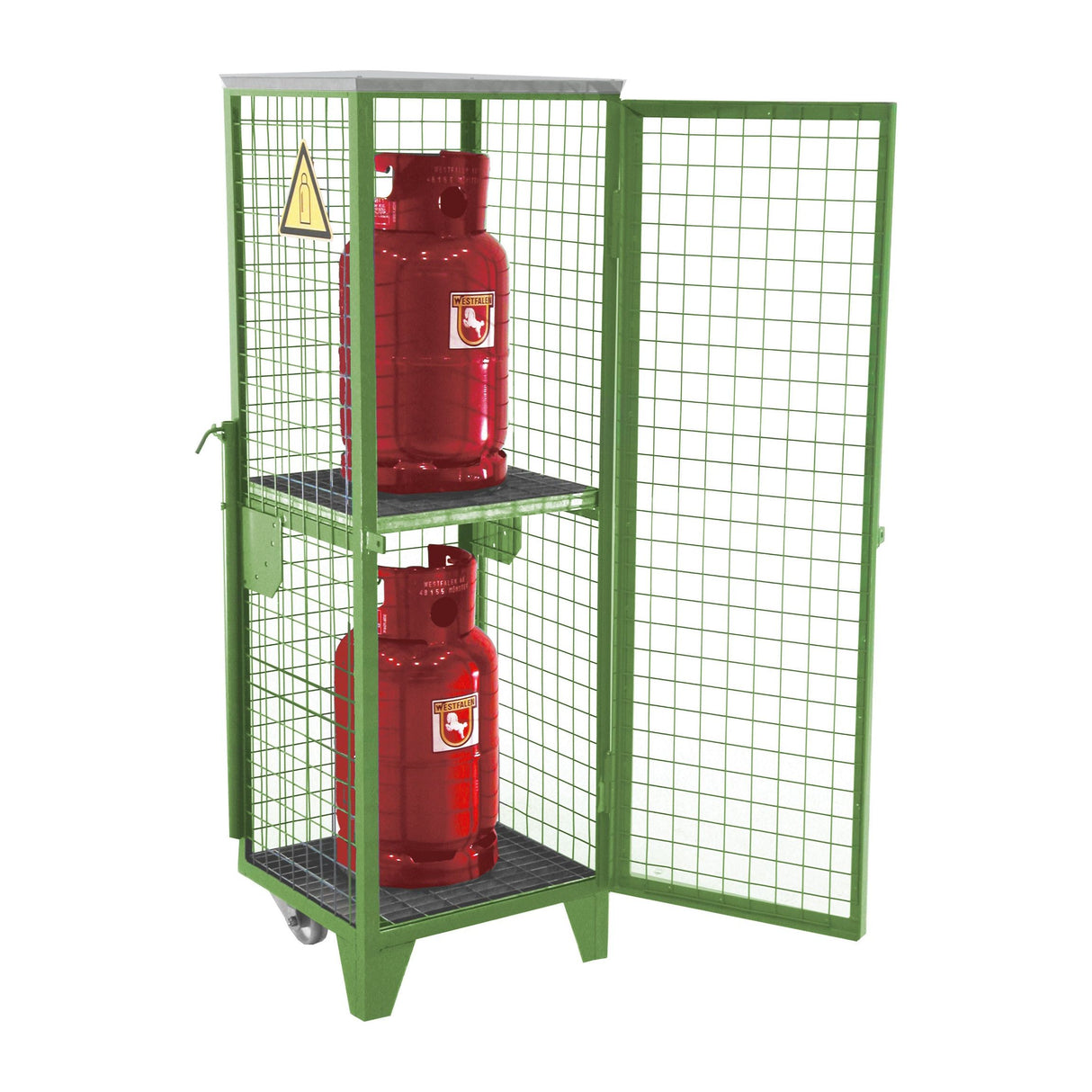 BAUER Südlohn Gasflaschen-Depot Typ GFD-R 2 RAL 6011 Resedagrün - Art.-Nr. 4495-01-0000-4