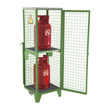 BAUER Südlohn Gasflaschen-Depot Typ GFD-R 2 RAL 6011 Resedagrün - Art.-Nr. 4495-01-0000-4