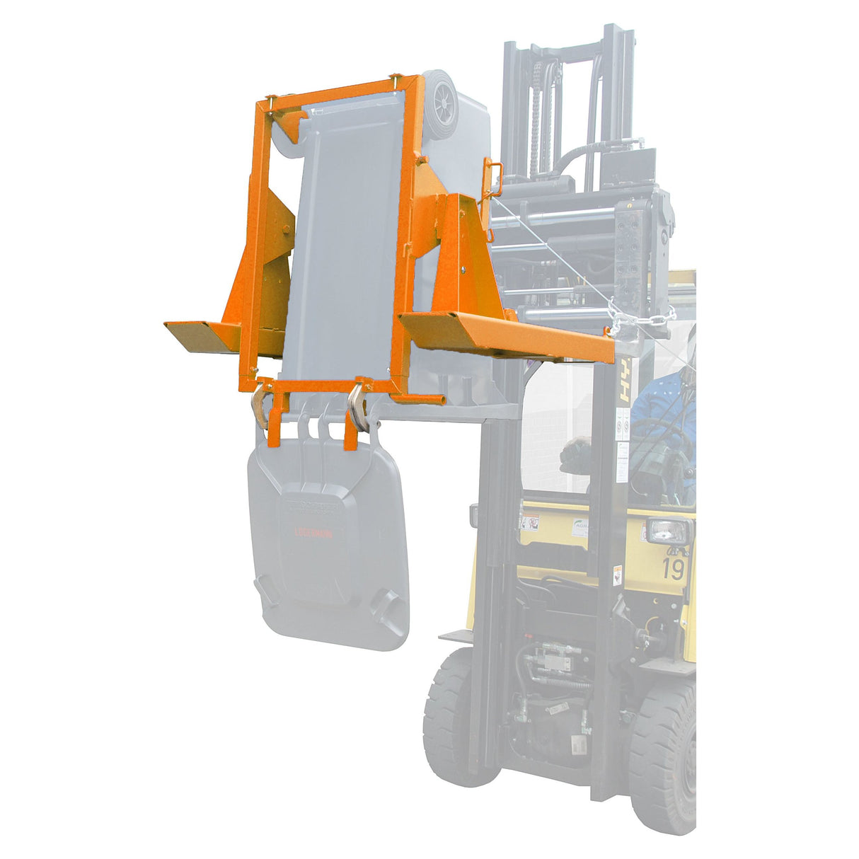 BAUER Südlohn Mülltonnen-Kipper Typ MK 240 RAL 2000 Gelborange - Art.-Nr. 4496-01-0000-1