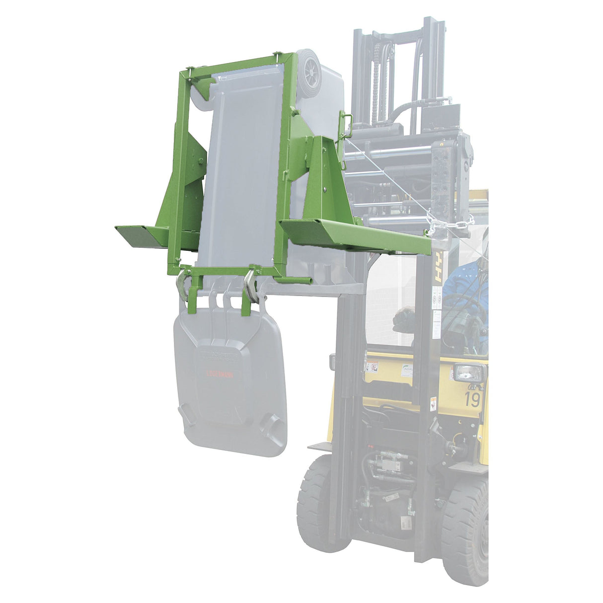 BAUER Südlohn Mülltonnen-Kipper Typ MK 240 RAL 6011 Resedagrün - Art.-Nr. 4496-01-0000-4