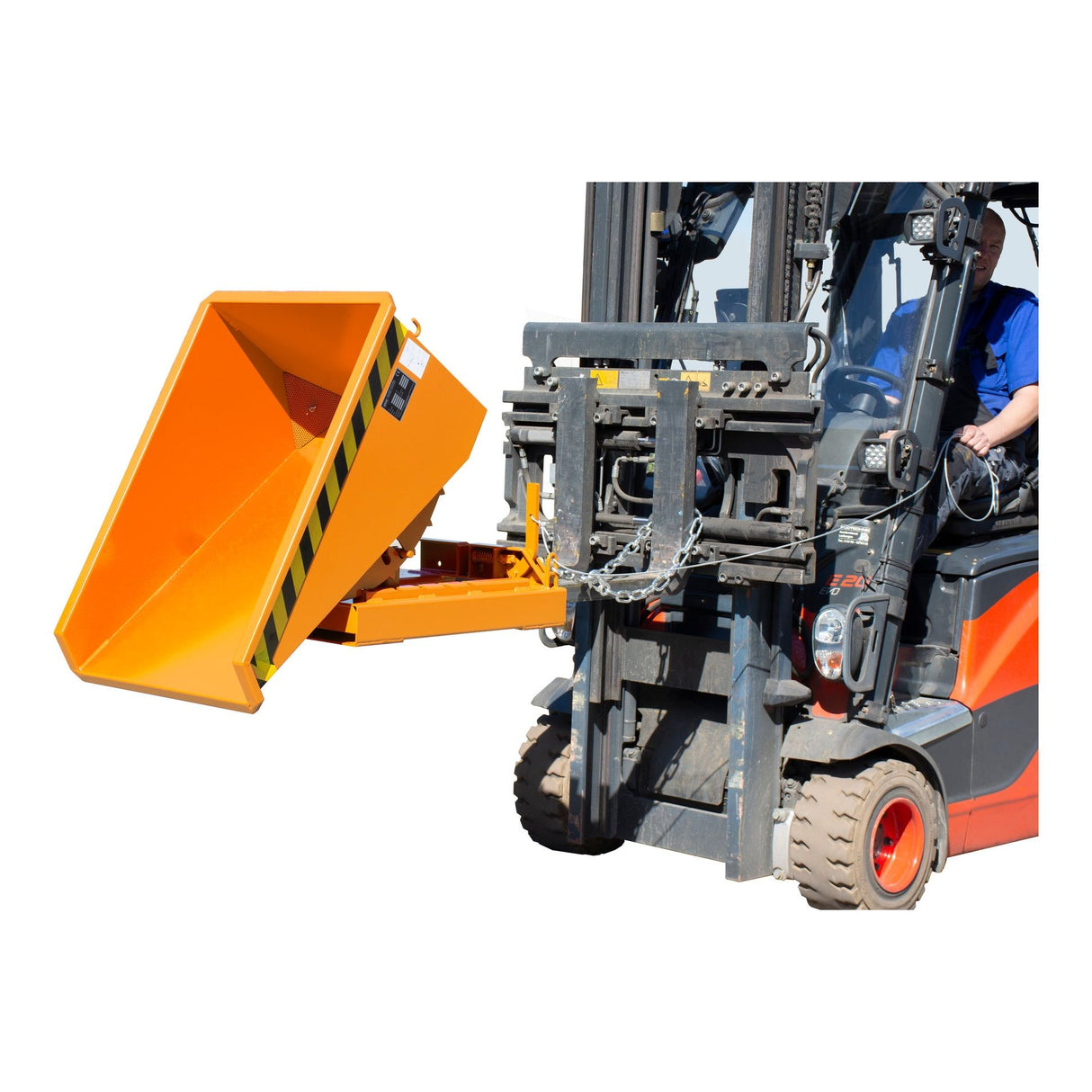 BAUER Südlohn Späne-Kippbehälter ®-E Typ EXPO-E 150 RAL 2000 Gelborange - Art.-Nr. 4498-56-0000-1