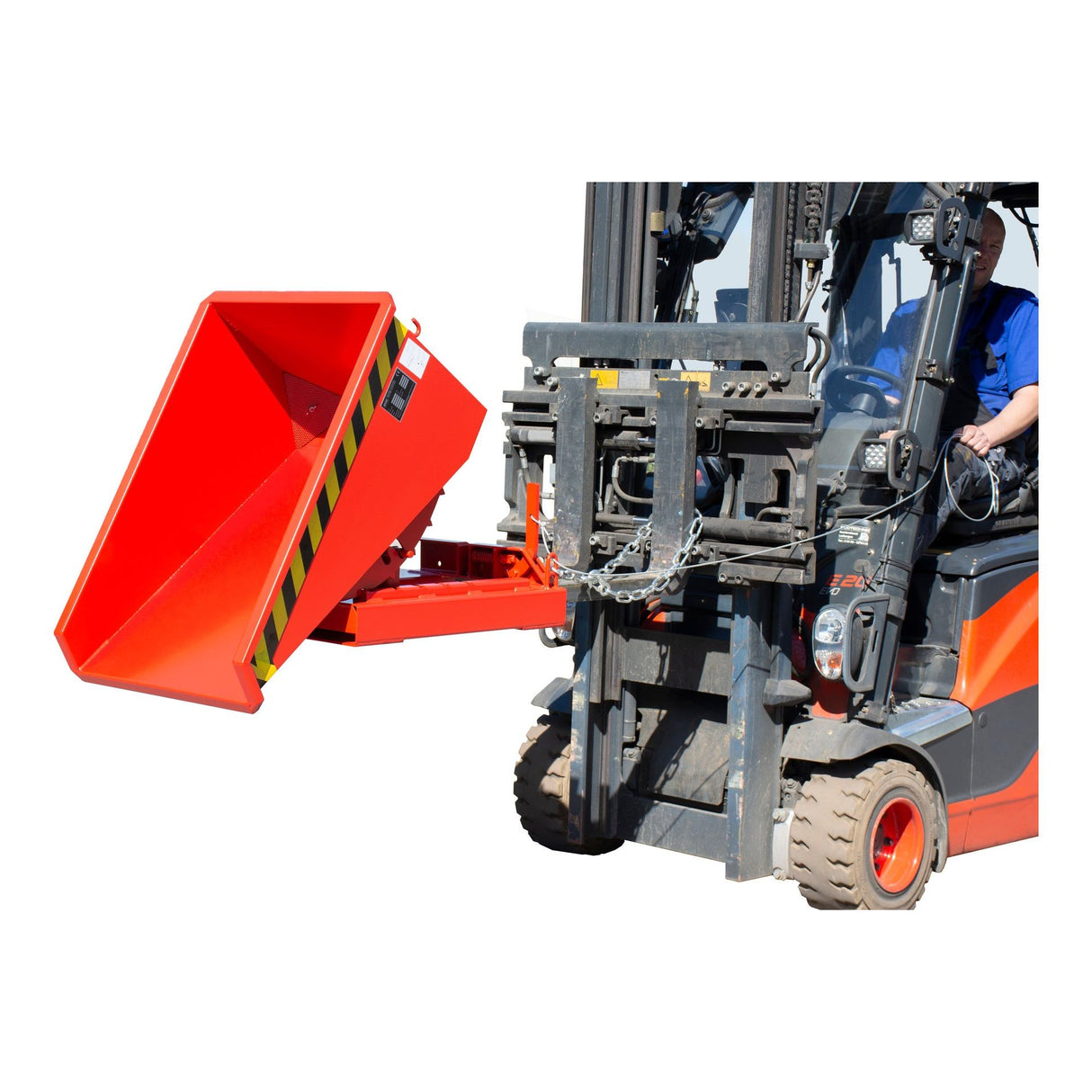 BAUER Südlohn Späne-Kippbehälter ®-E Typ EXPO-E 150 RAL 3000 Feuerrot - Art.-Nr. 4498-56-0000-2