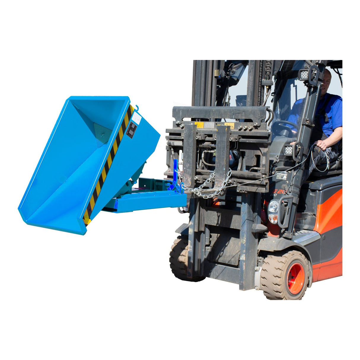 BAUER Südlohn Späne-Kippbehälter ®-E Typ EXPO-E 150 RAL 5012 Lichtblau - Art.-Nr. 4498-56-0000-3